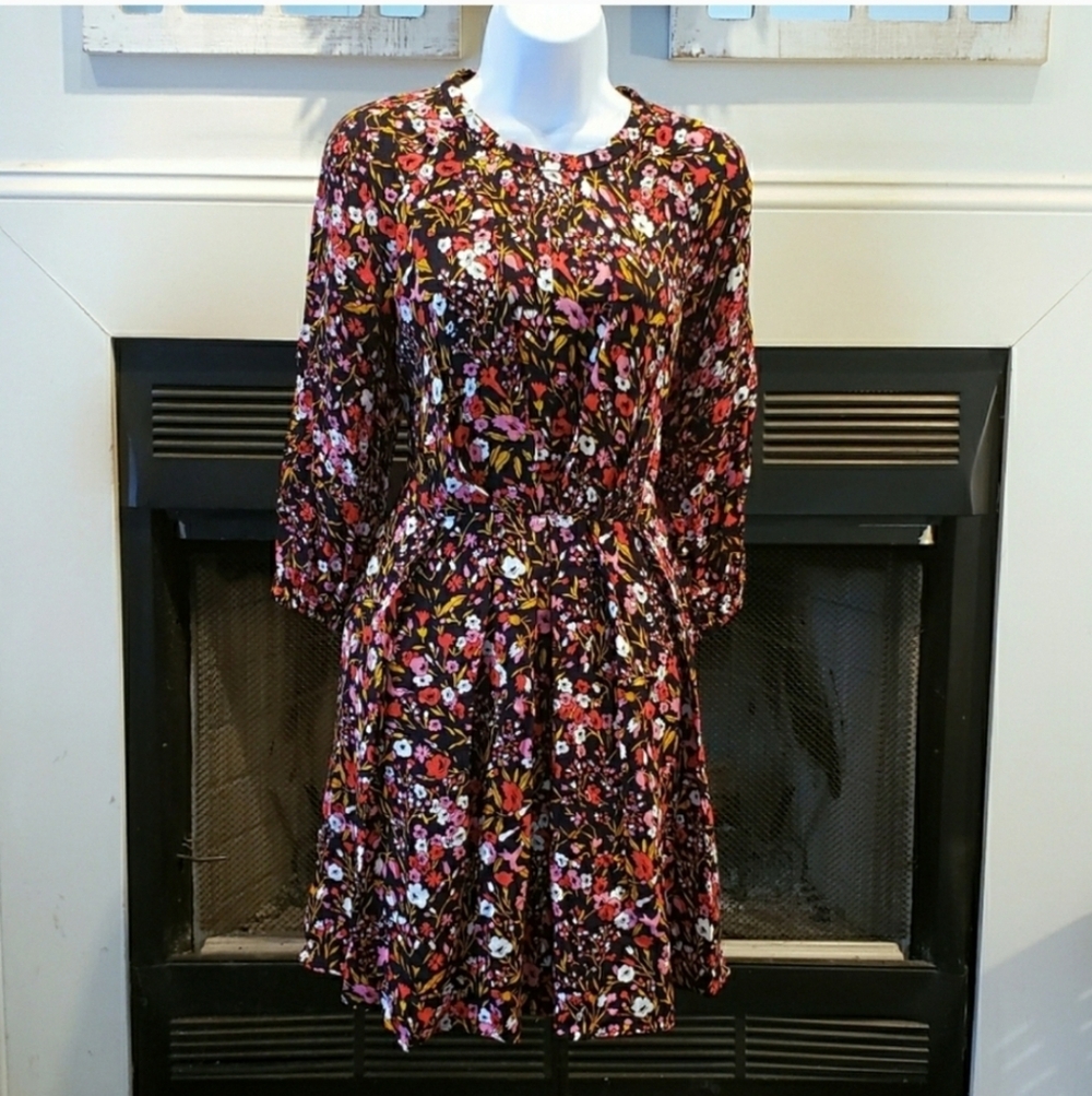 Whistles Floral Fit And Flair Dress